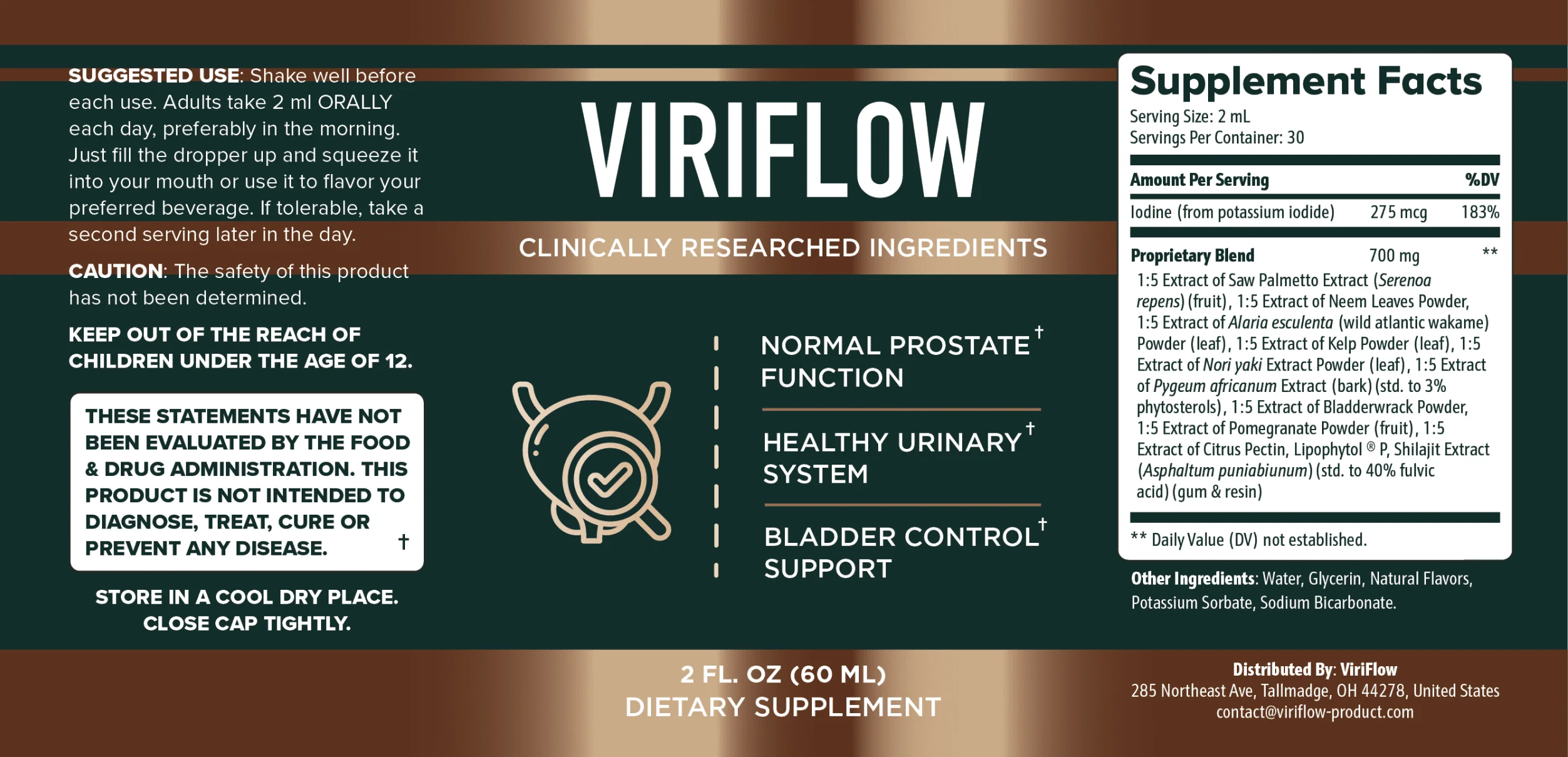 ViriFlow Product Label